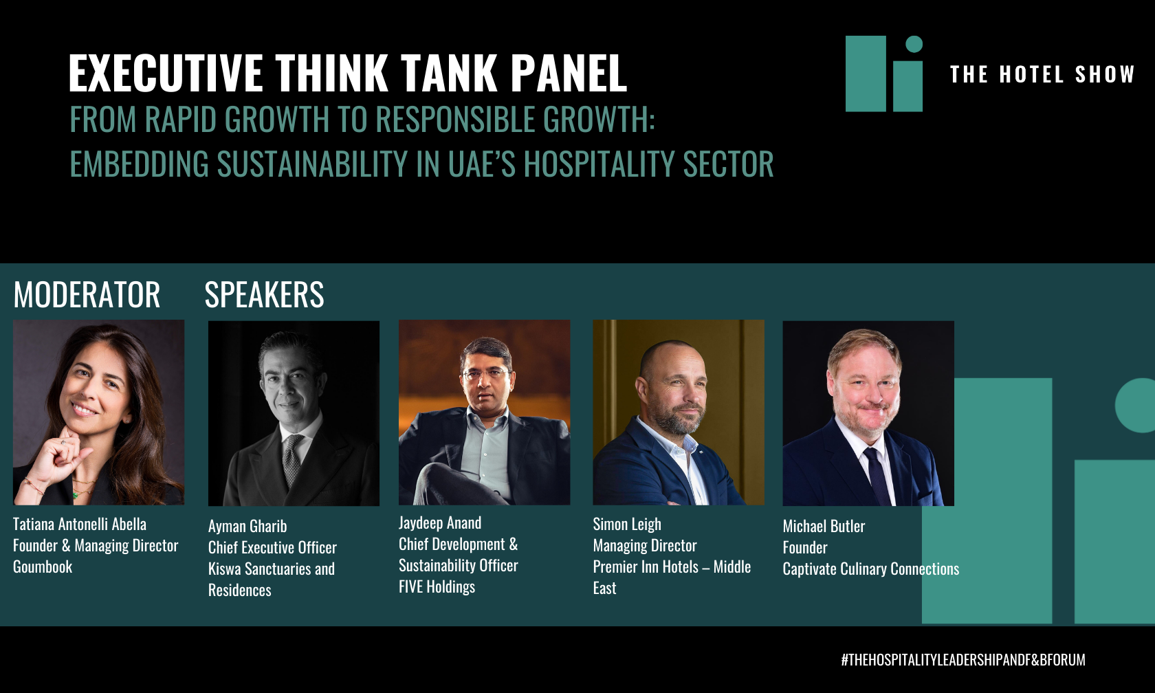 Michael Butler speaking at Executive Think Tank Panel on Sustainability in UAE Hospitality